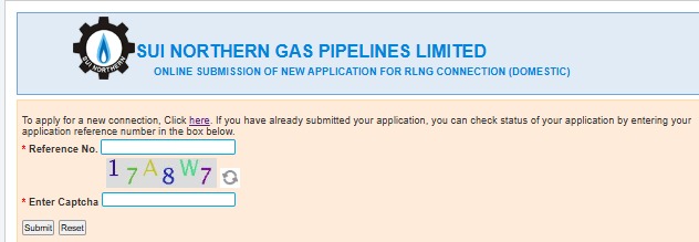 Sui Gas Application Status